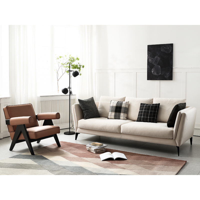 ECHOCASA實木沙發椅 小戶型北歐客廳的優雅與實用之選